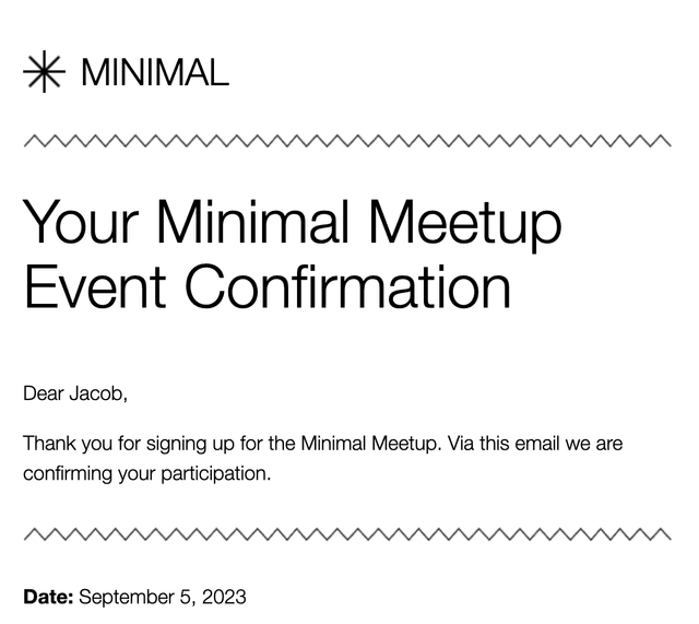 Minimal - Events preview