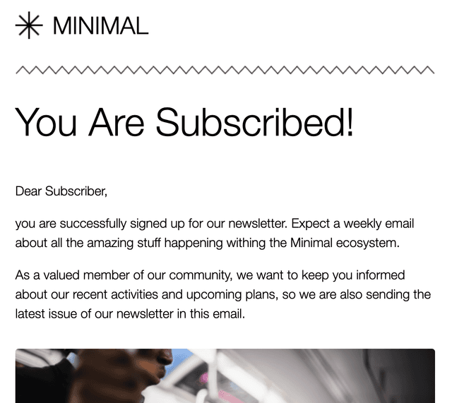 Minimal - Newsletter preview